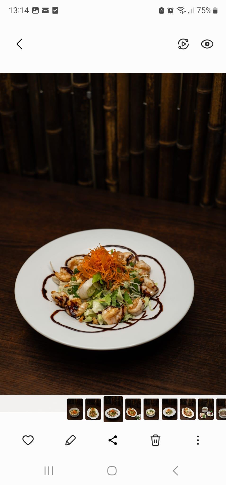 Bun Tom - Scharf gebratenen Garnelen mit Teriyaki-Sosse